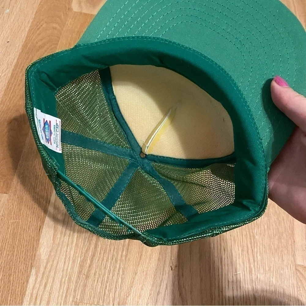 Vintage Fitzgerald’s Casino Trucker Rope Hat Mesh Snap Back Green White